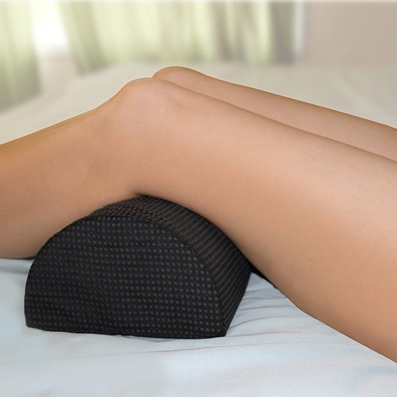 ComfortHome Half Moon Pillow for Leg Elevation | Ankle Knee Neck and Lumbar Support Bolster | Non-slip Removable Washable Cover by Comfort Home - Image 1